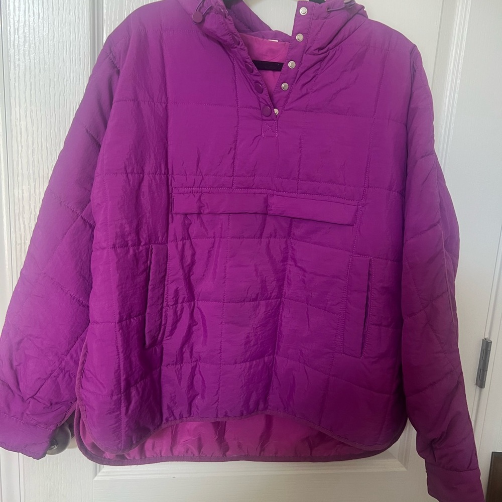 Source Unknown Purple Puffer Jacket - image 1